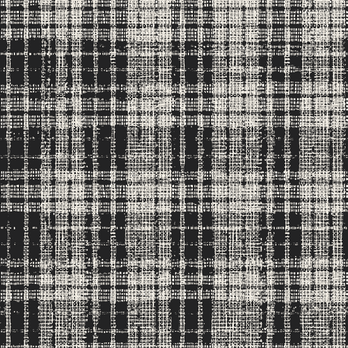 Monochrome Distressed Mesh Check Pattern