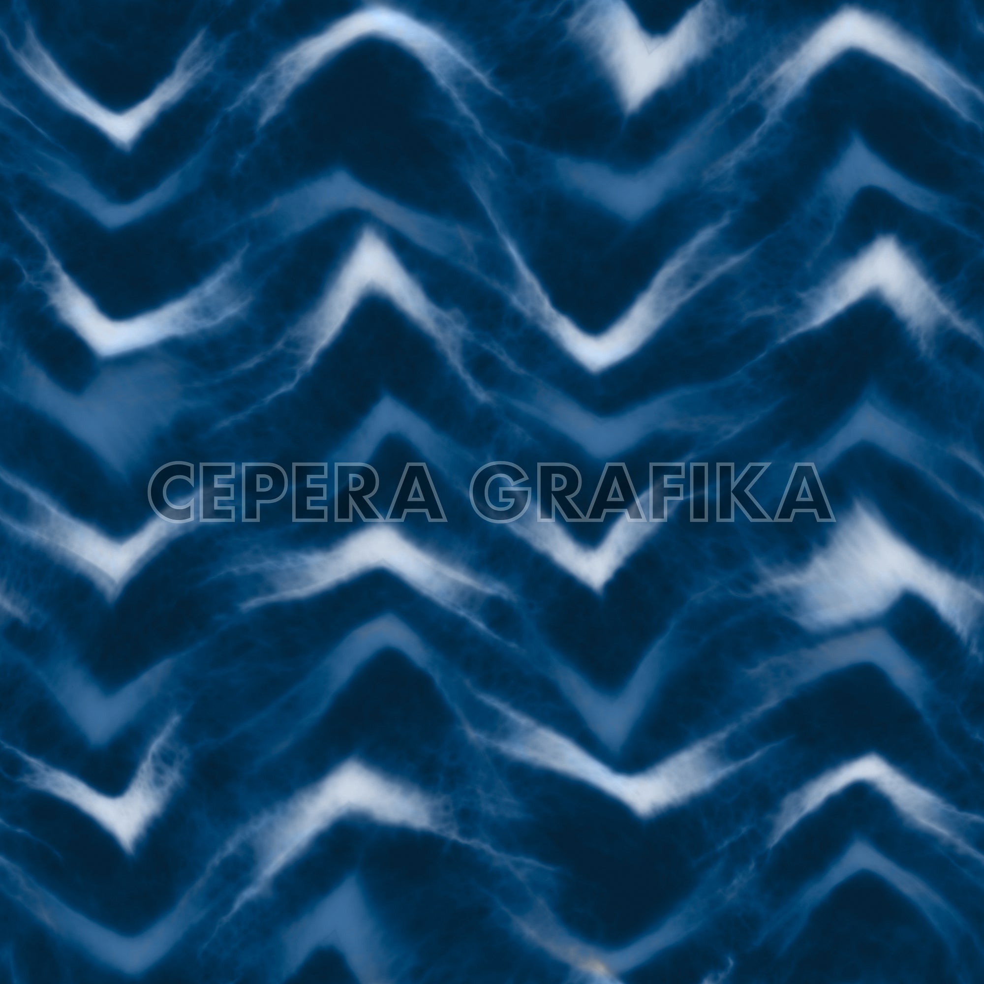 Indigo Shibori Chevron Pattern