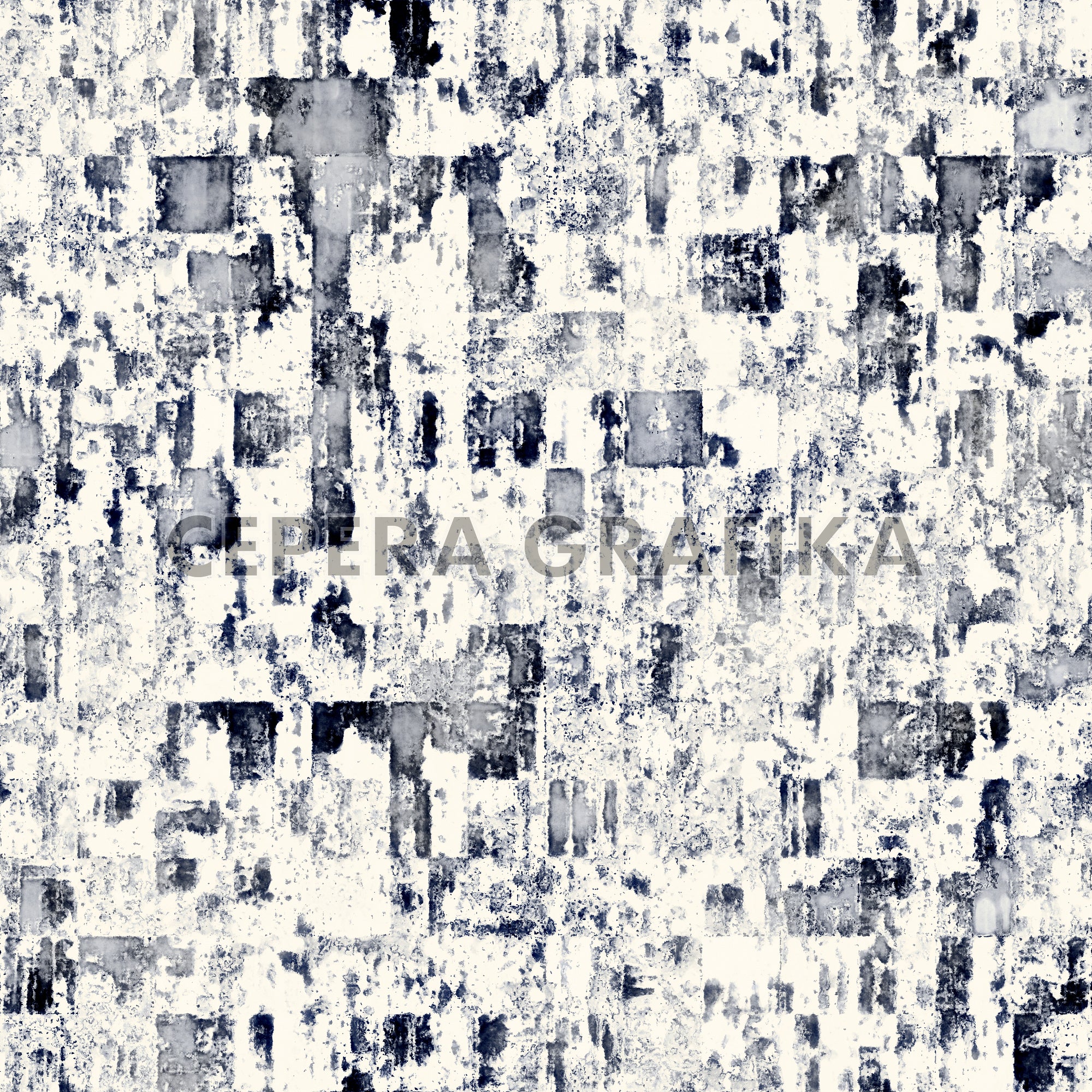 Washed-Out Ink Blocks Pattern