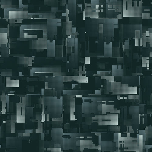 Dark Halftone Glitch Blocks Pattern