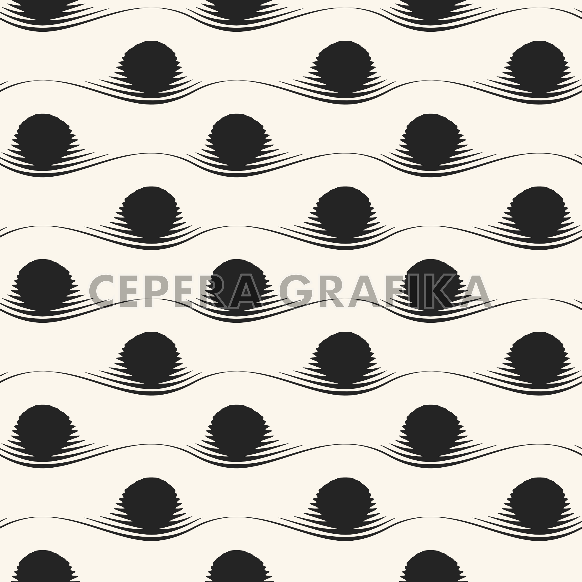 Monochrome Wavy Polka Dots Pattern