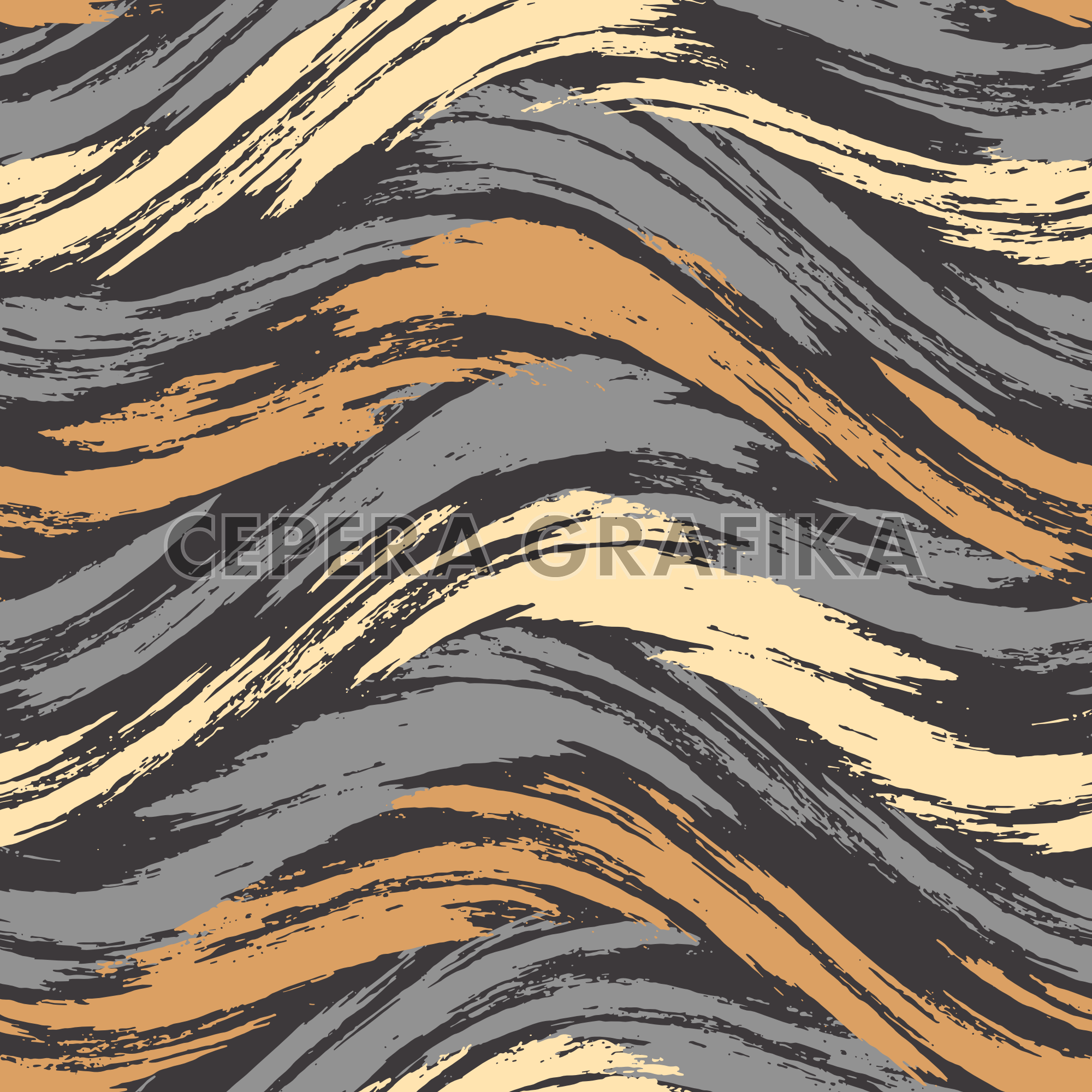 Earth Tone Brush Stroke Waves Pattern