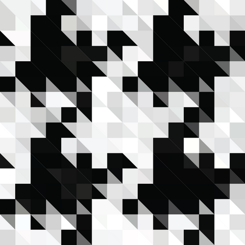 Monochrome Pixel Houndstooth Check Pattern