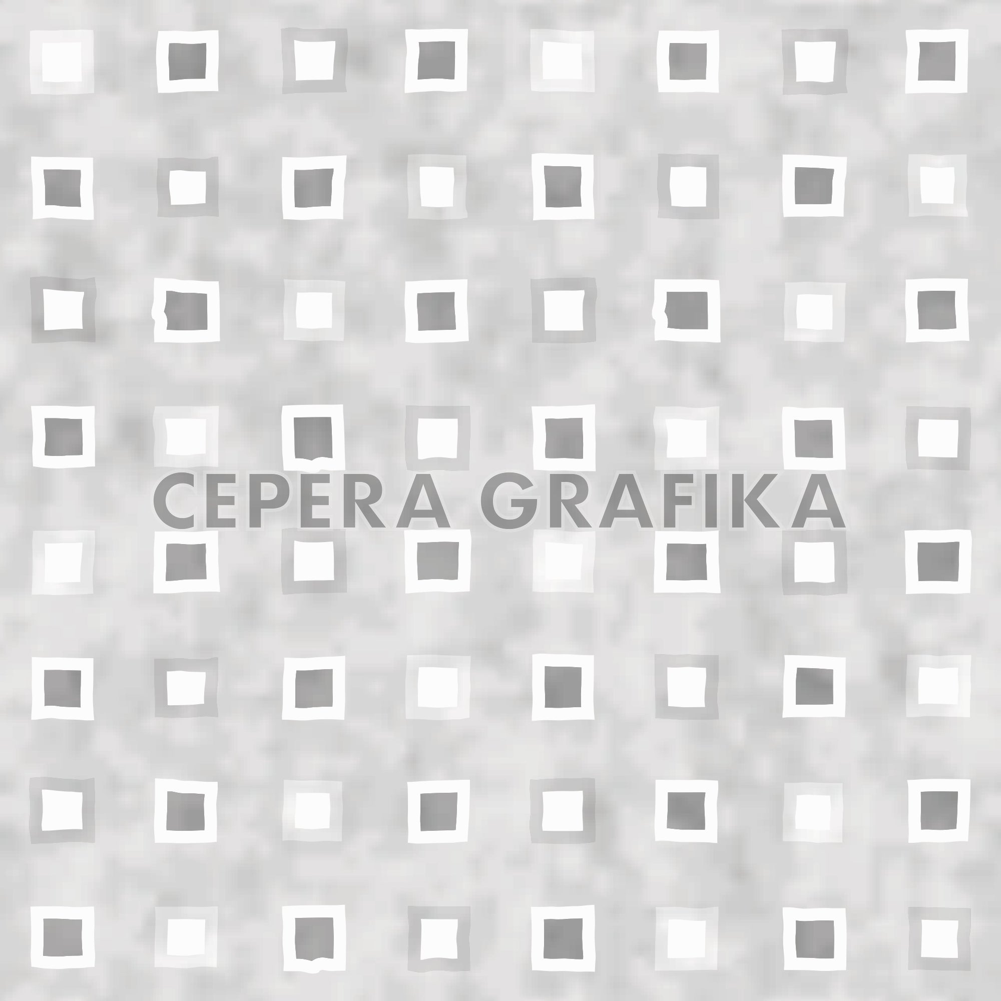 Grey Watercolor-Dyed Square Dots Pattern