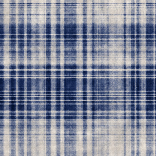 Indigo-Dyed Plaid Checked Pattern