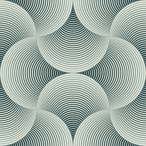 Teal Variegated Scallop Pattern