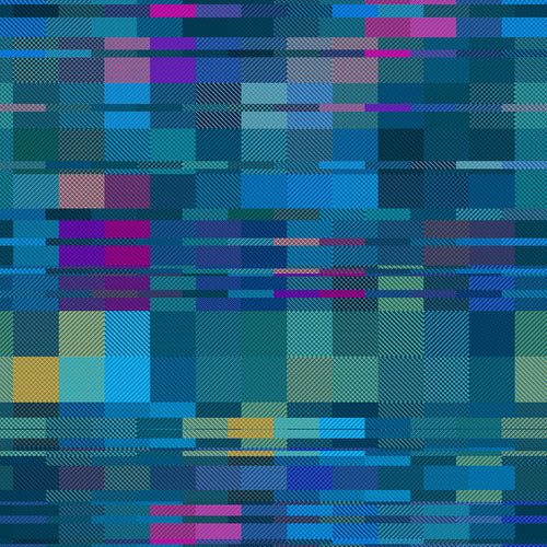 Multicolor Glitch Blocks Pattern