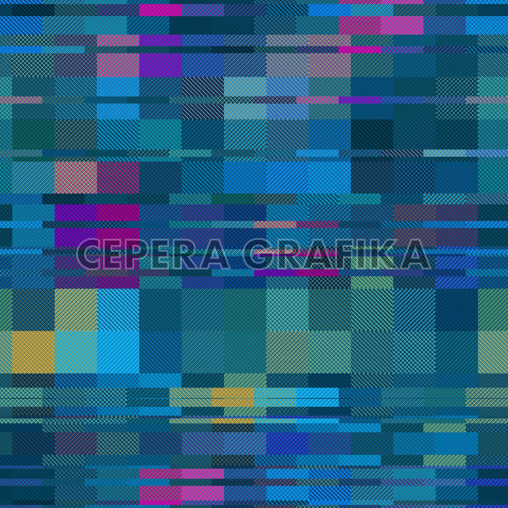 Multicolor Glitch Blocks Pattern