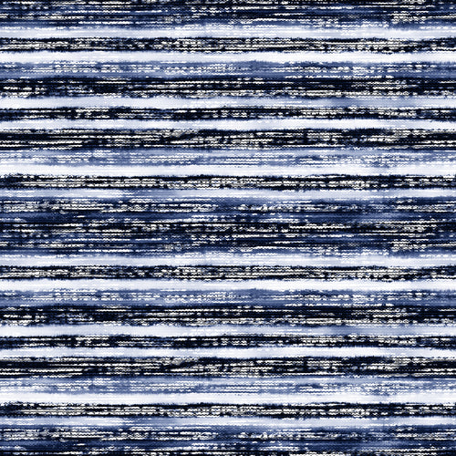 Indigo Space-Dyed Striped Pattern