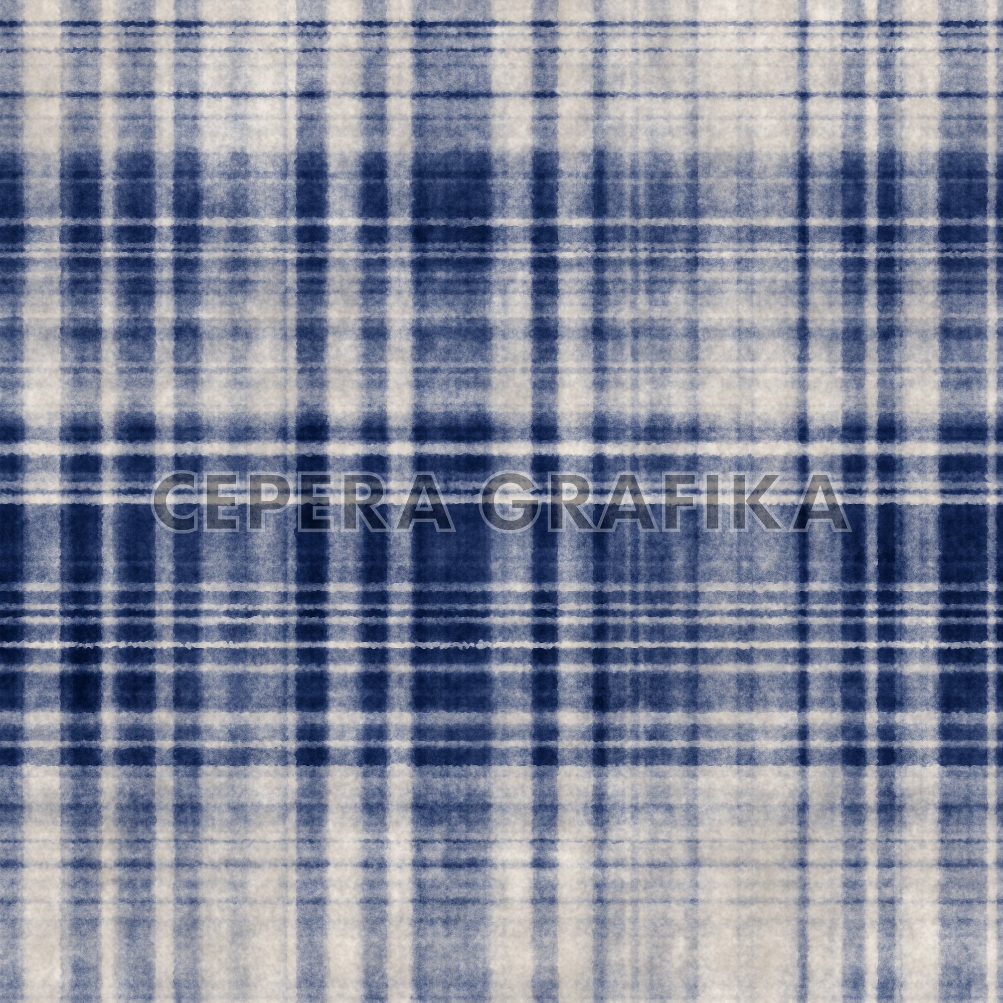 Indigo-Dyed Plaid Checked Pattern