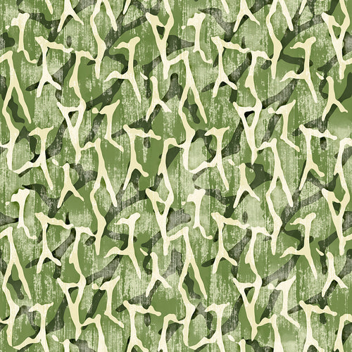 Green and Gold Pine Needles Pattern