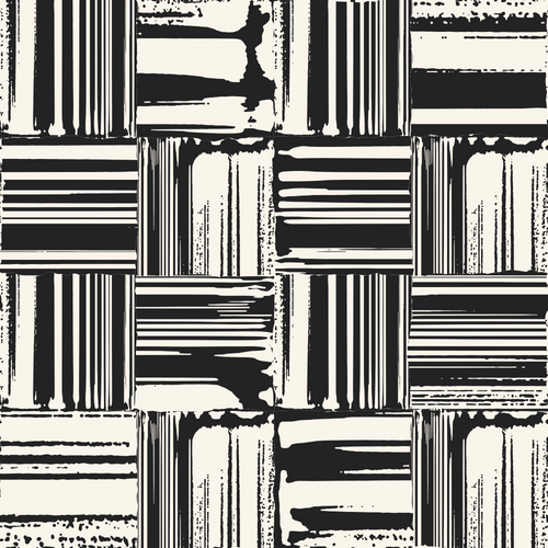 Monochrome Wood Grain Checked Pattern