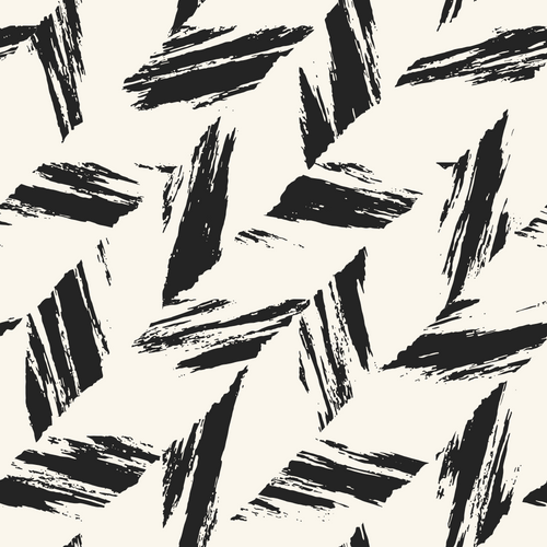 Ink Brush Strokes Herringbone Pattern