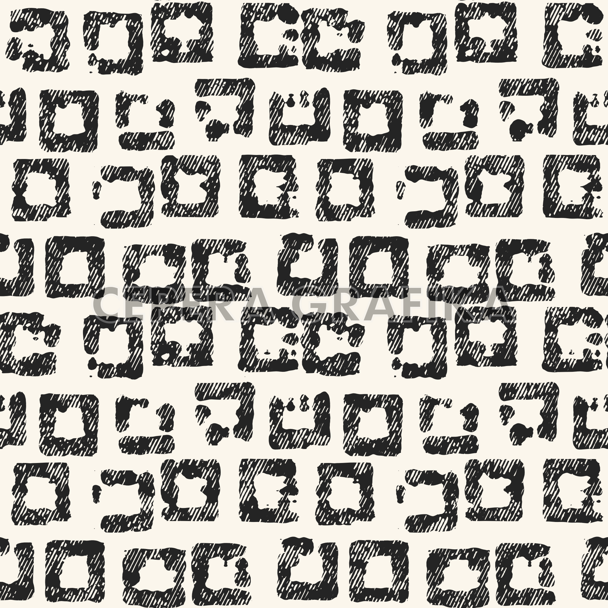 Monochrome Grain Broken Square Dots Pattern