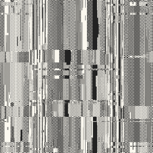Monochrome Glitch Distorted Stripes Pattern