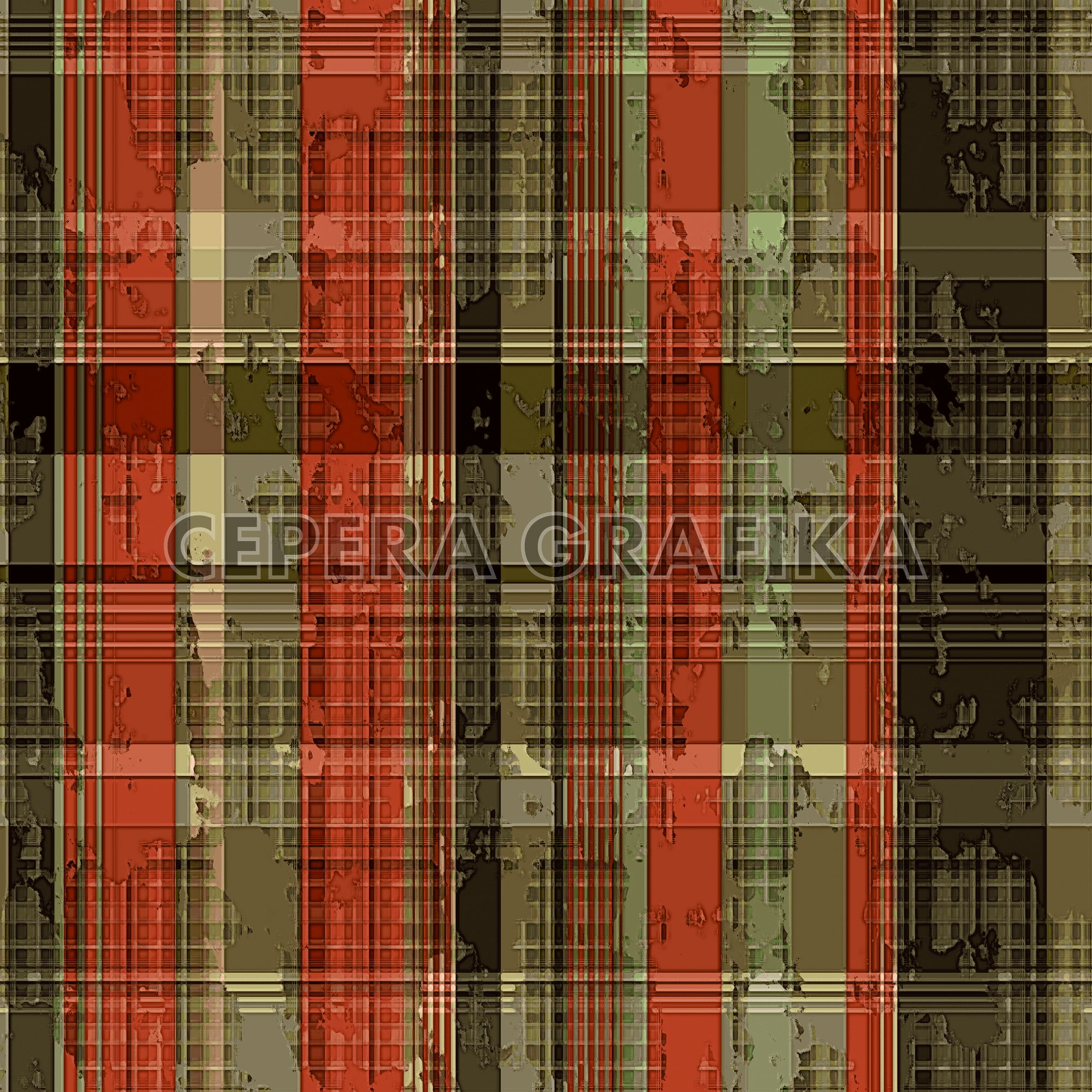 Glitch Tartan Checked Pattern