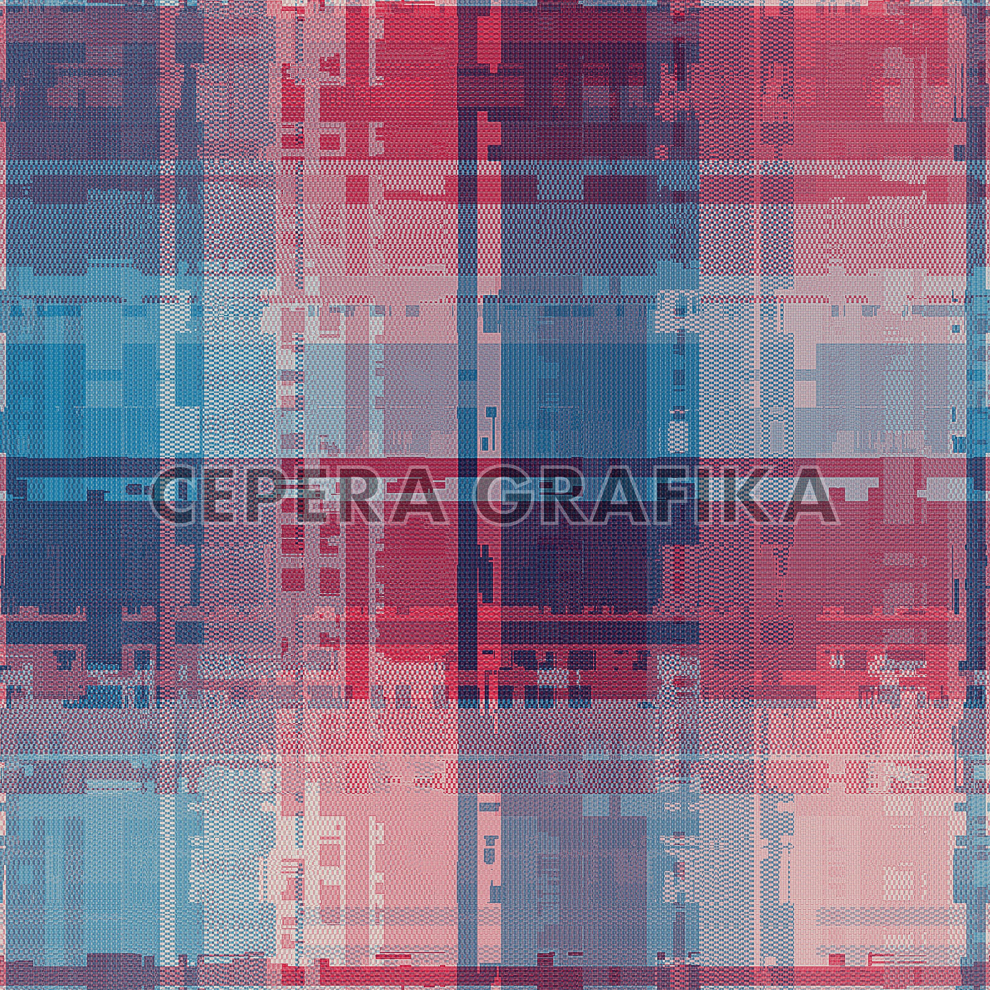 Multicolour Glitch Checked Pattern