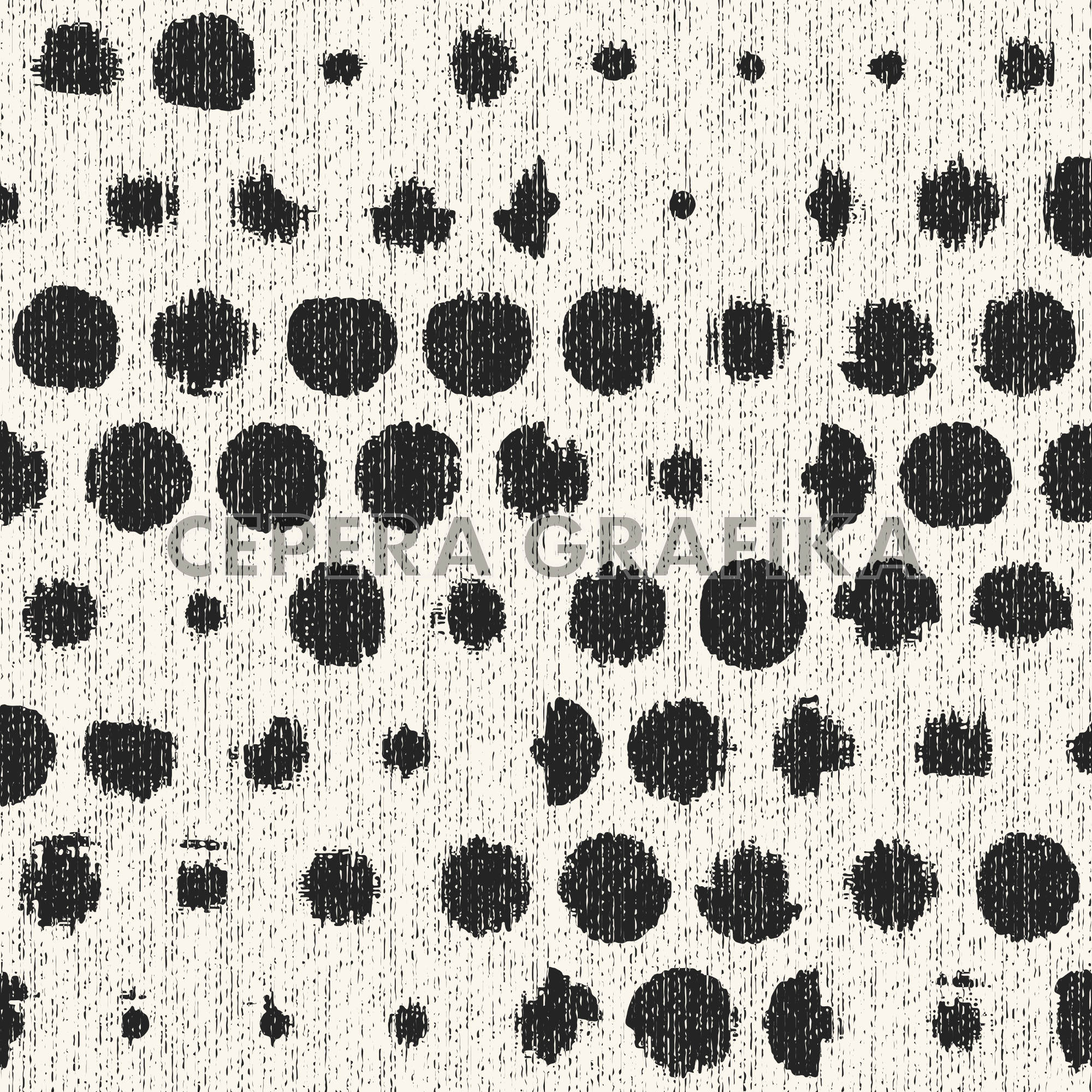 Monochrome Grain Distressed Dots Pattern