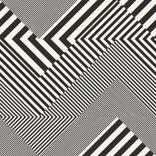 Monochrome Urban Striped Geometric Pattern