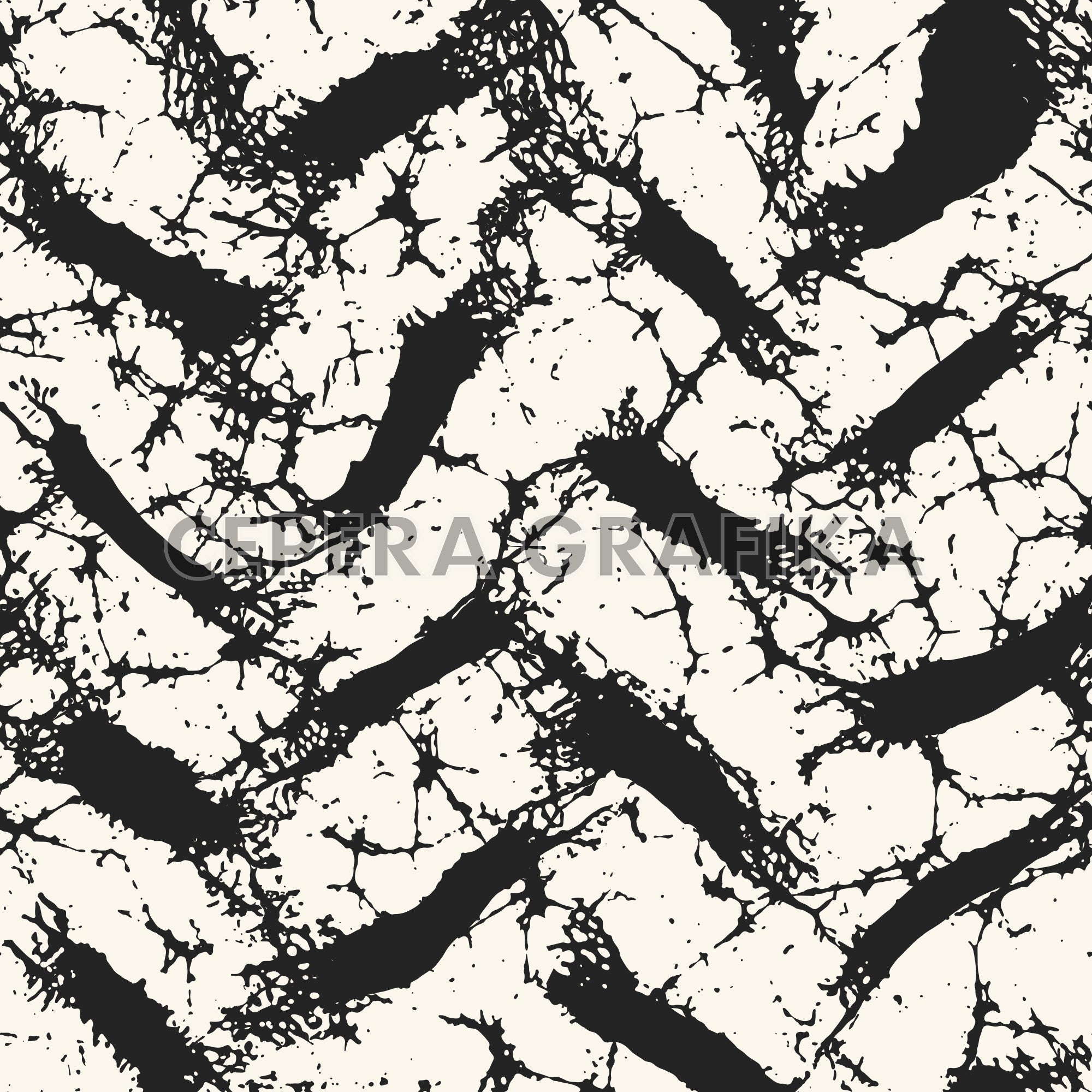 Stain Ink Drawn Herringbone Pattern