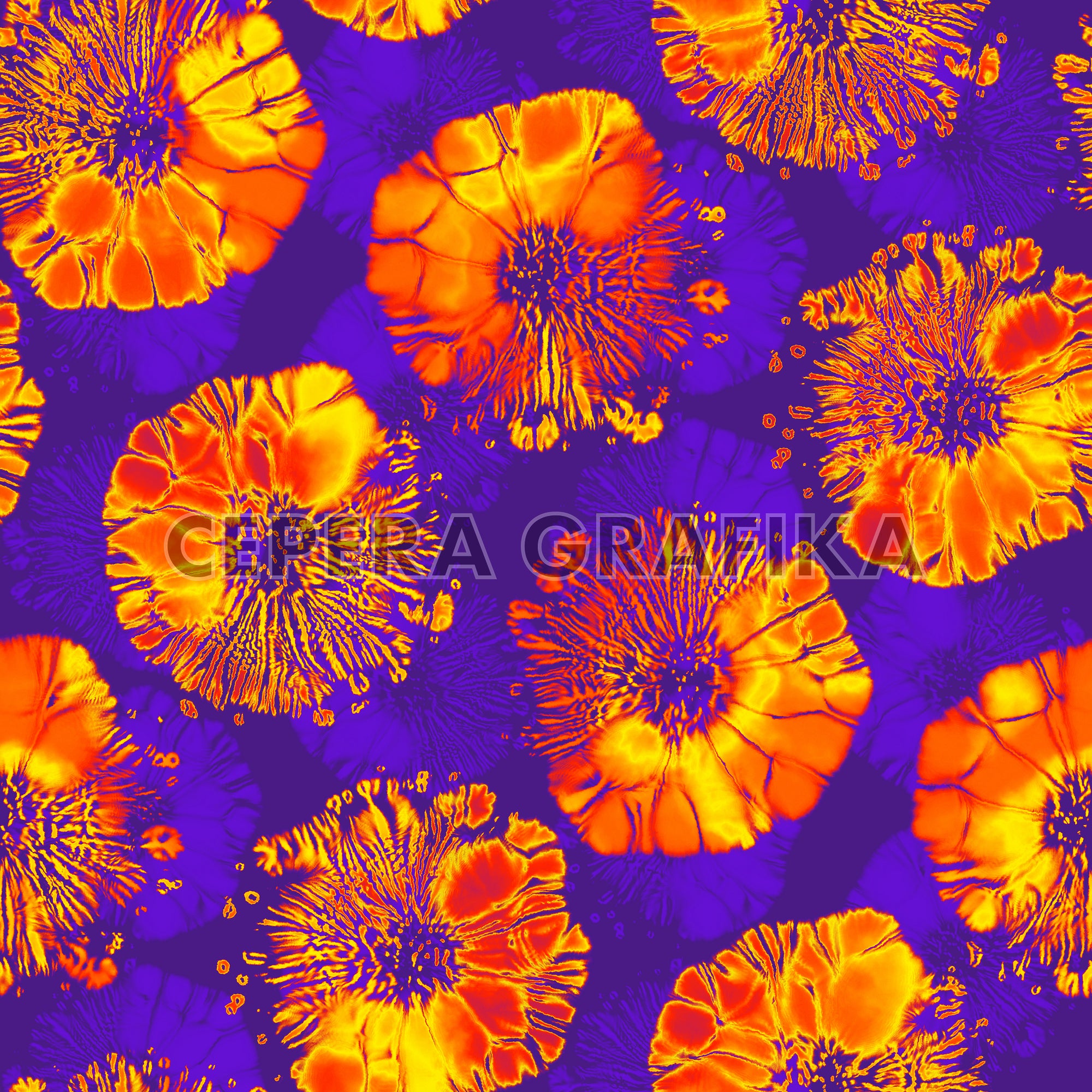 Acid-Dyed Tropical Dots Pattern