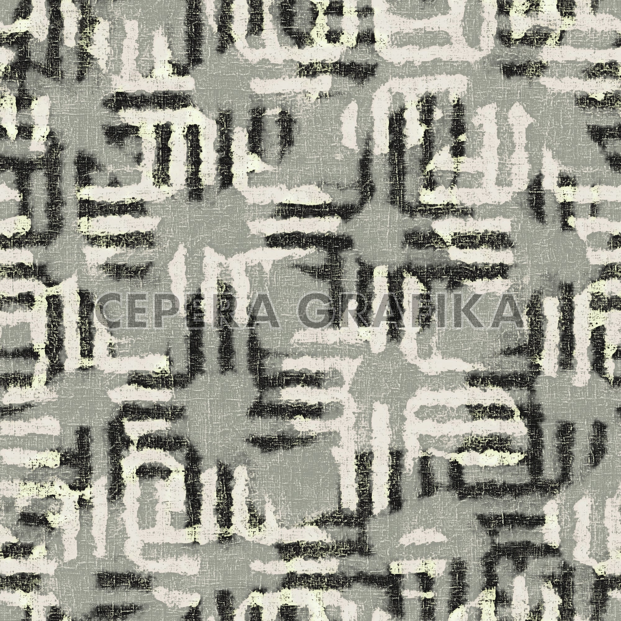 Sage Distressed Igeta Pattern