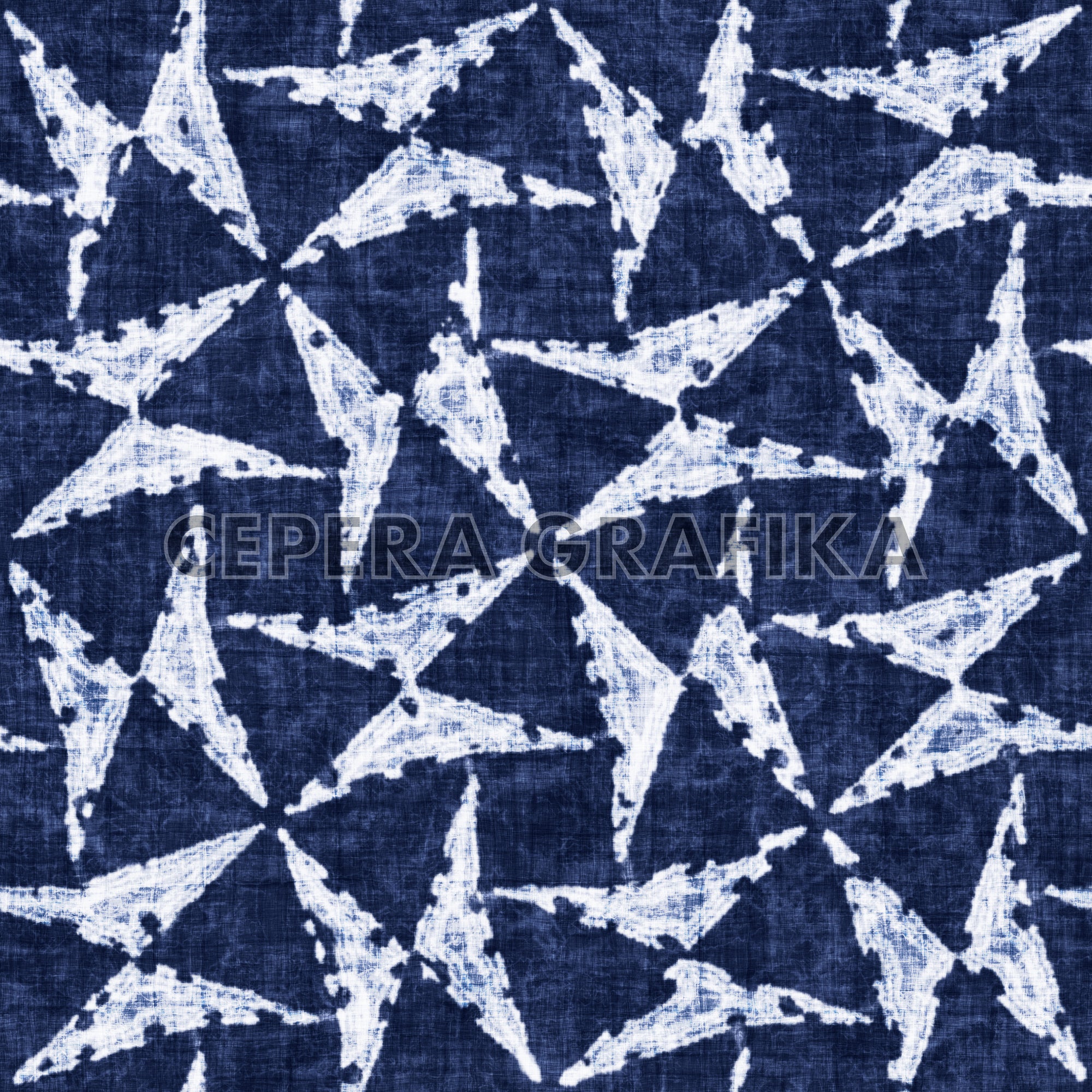 Indigo-Dyed Butterfly Check Pattern