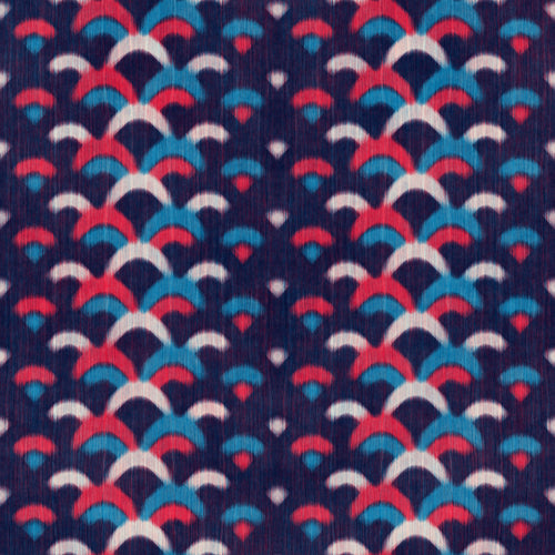 Multicolour Brushed Seigaiha Pattern