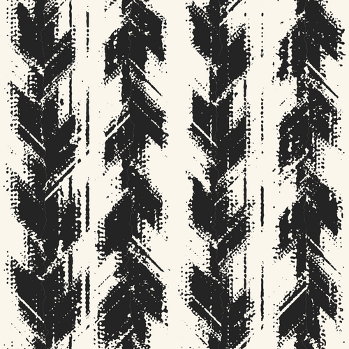 Ink Drawn Ornate Herringbone Pattern