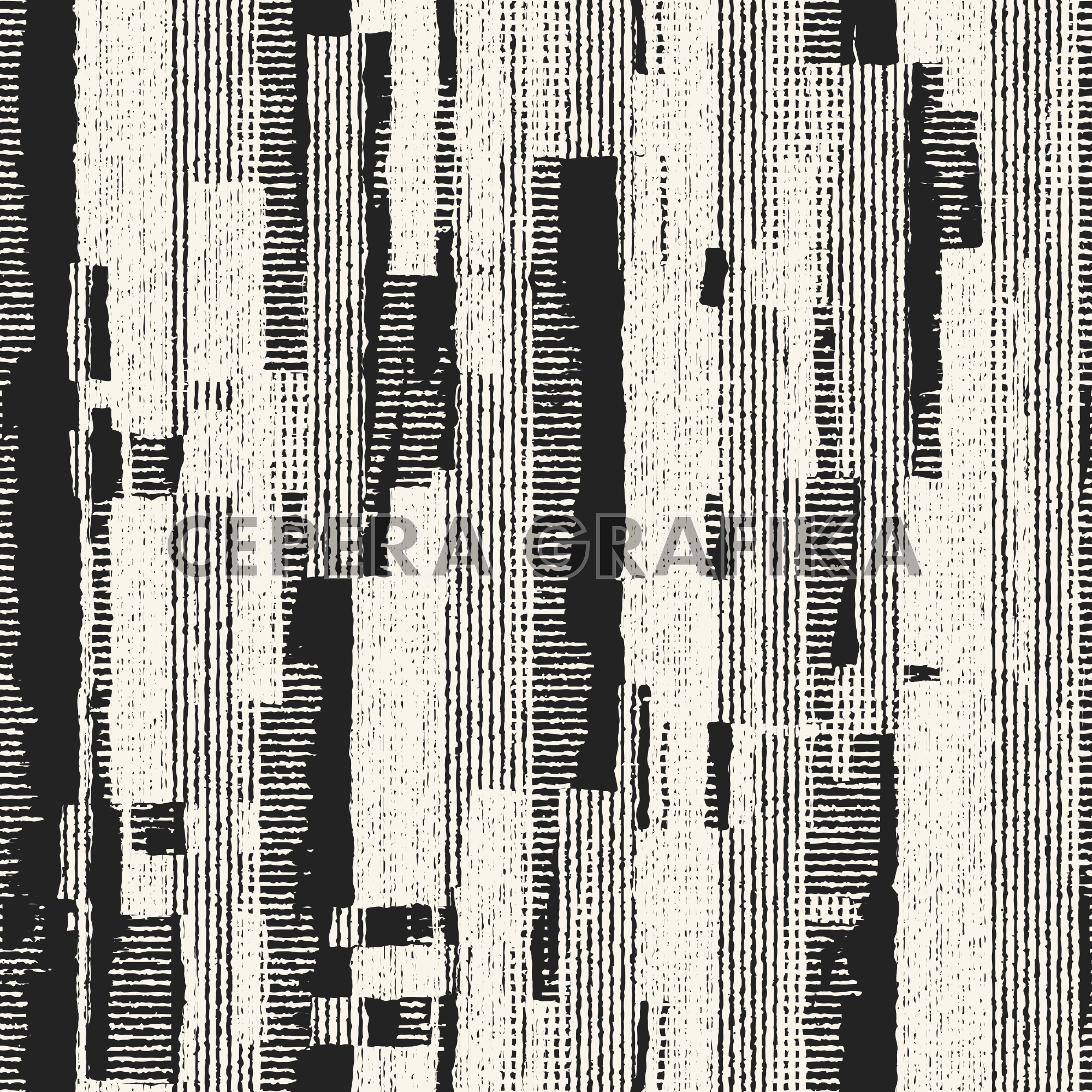 Monochrome Grain Broken Striped Pattern
