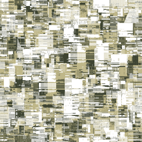 Tonal Green Fragmented Blocks Glitch Pattern