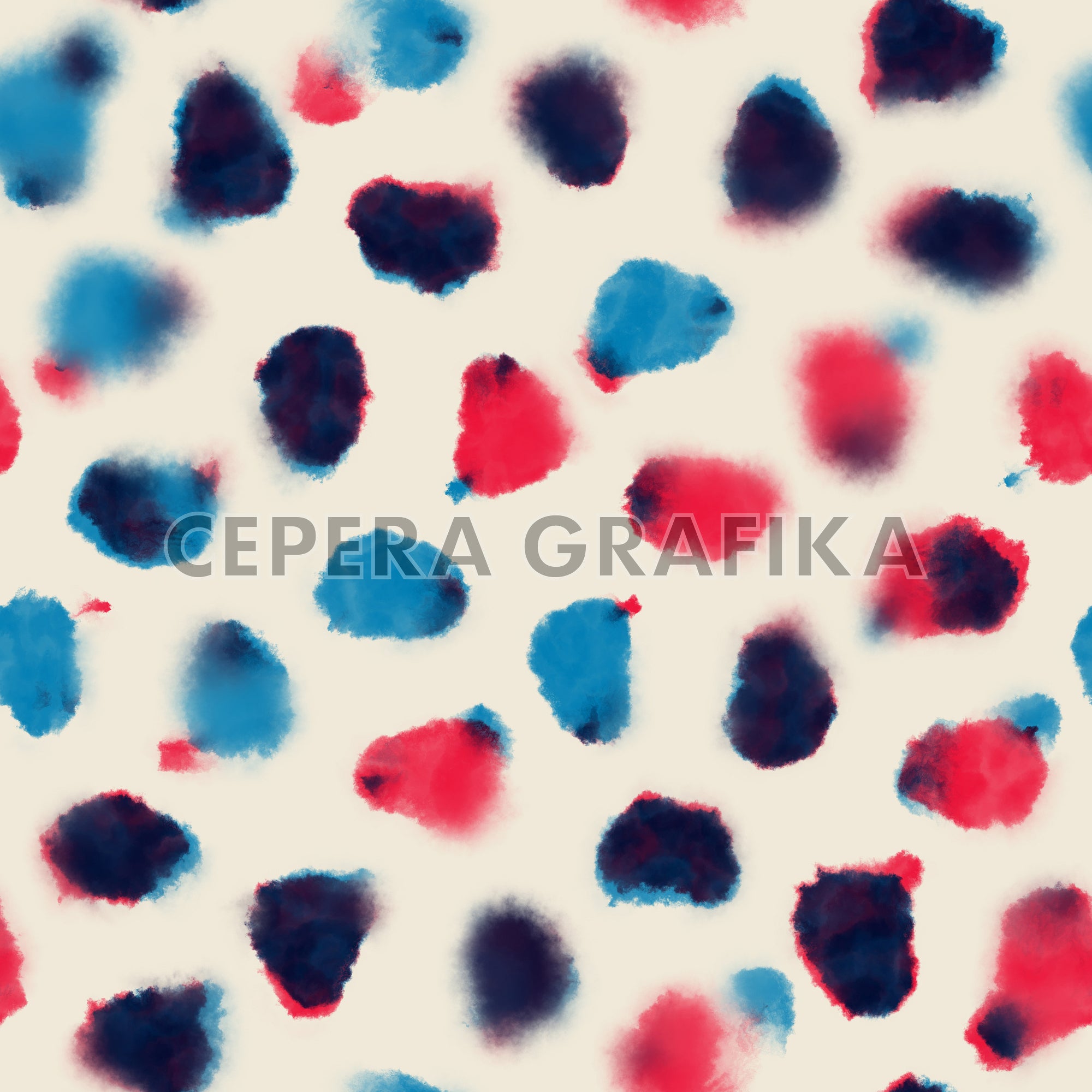 Abstract Stain Watercolour Dots Pattern