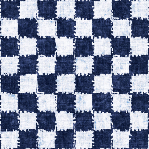 Indigo Jagged Checked Pattern