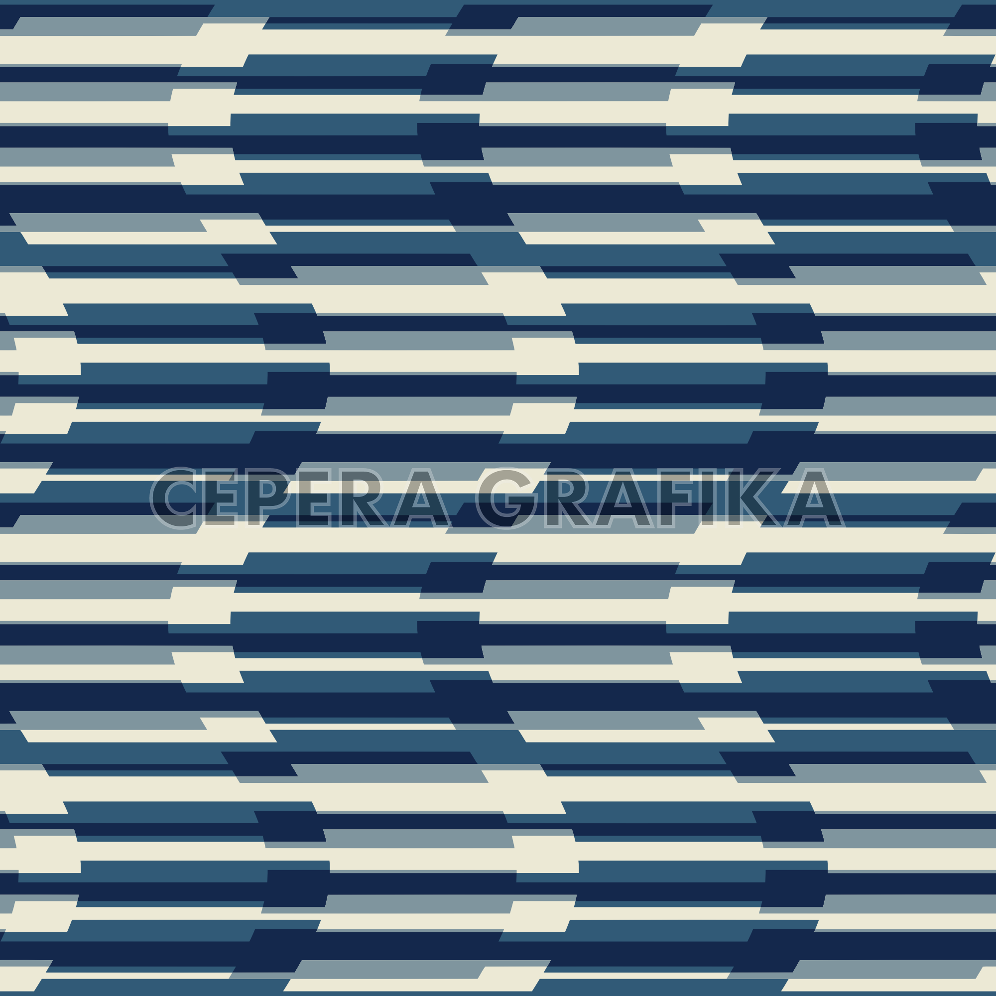 Tonal Blue Wavy Linear Blocks Pattern