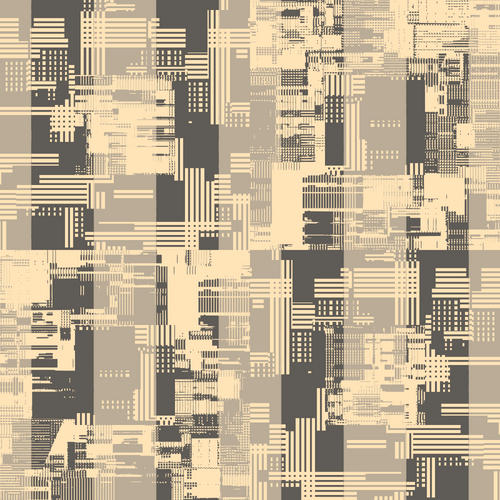 Neutral Hues Cityscape Glitch Pattern