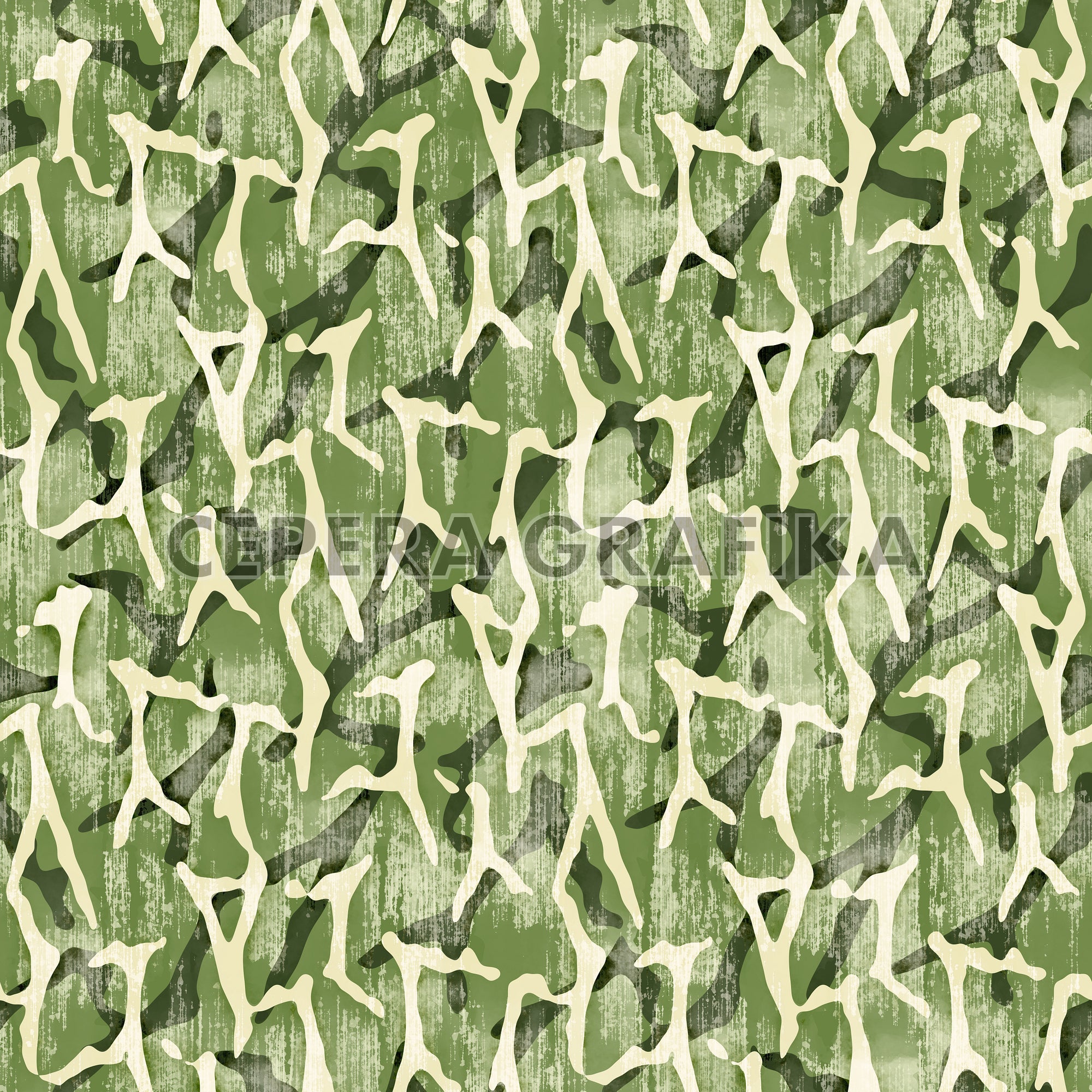 Green and Gold Pine Needles Pattern 