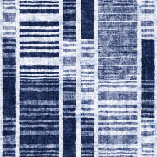 Indigo-Dyed Folk Block Pattern