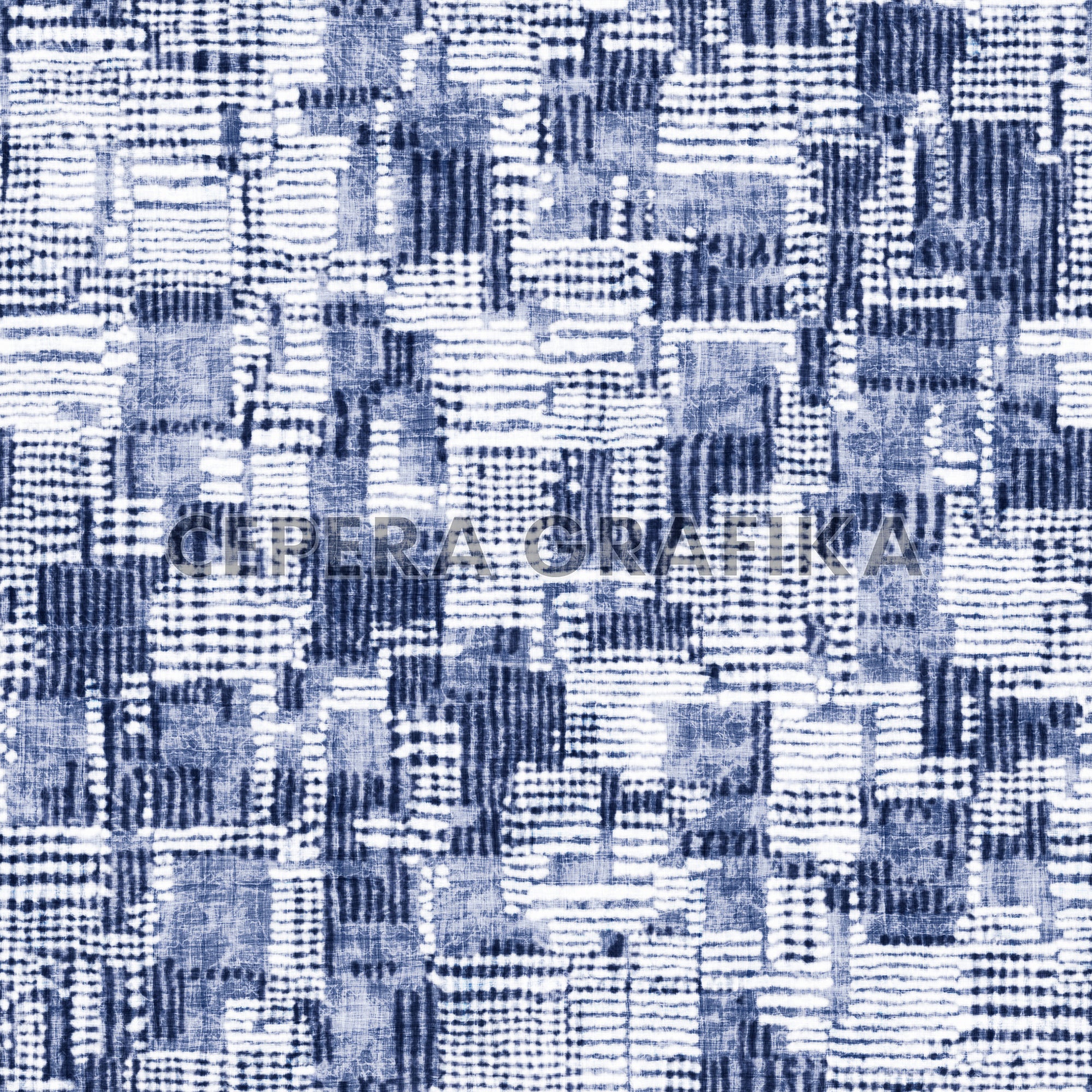 Bleached and Stitched Patchwork Pattern