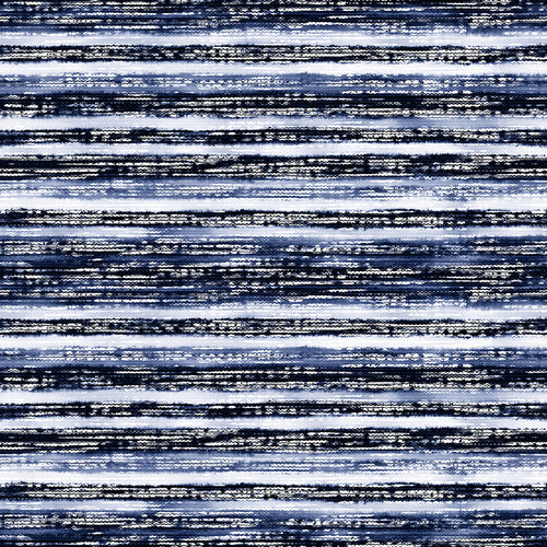 Indigo Space-Dyed Striped Pattern