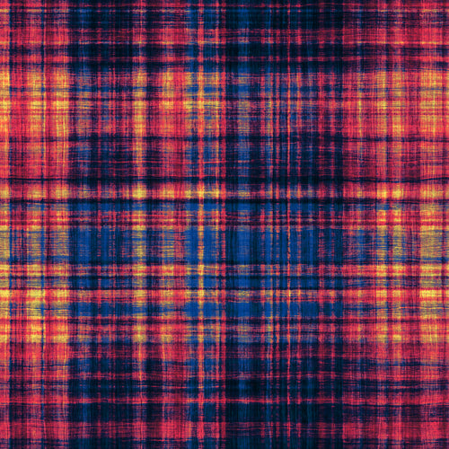 Multicolour Brushed Plaid Checked Pattern