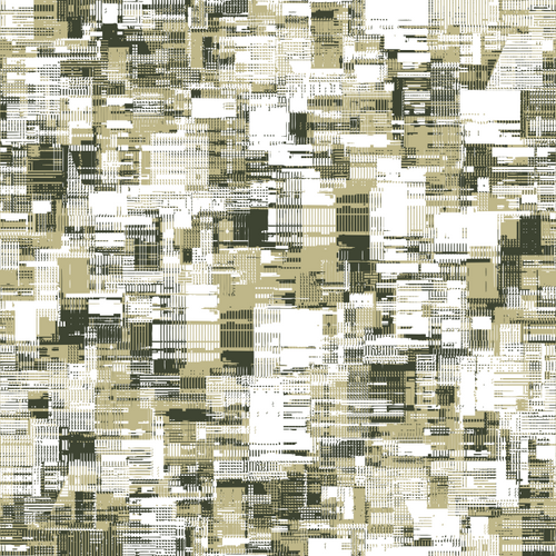 Tonal Green Fragmented Blocks Glitch Pattern