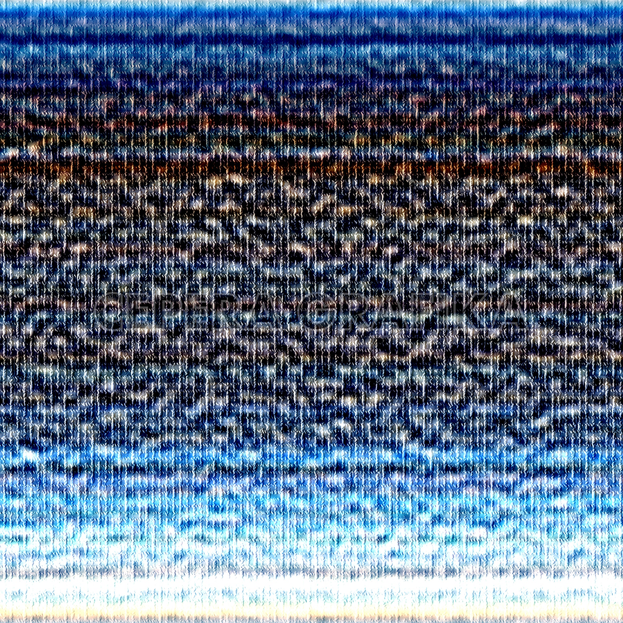 Blue Dégradé Glitch Pattern