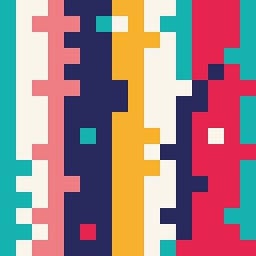 Multicolour Pixel Glitch Pattern