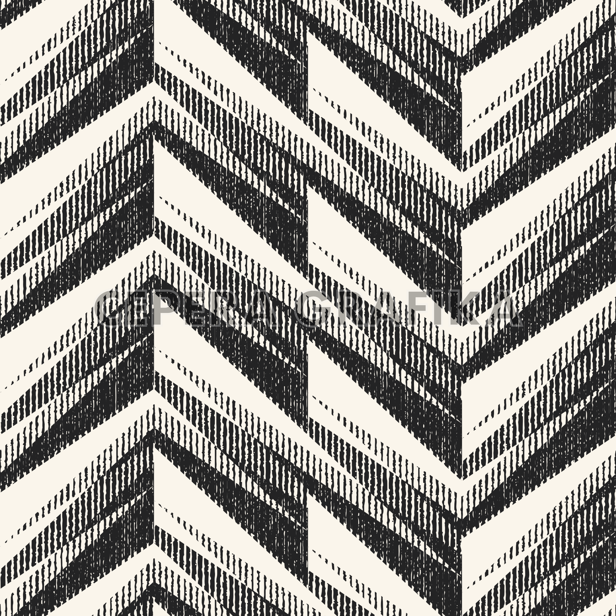 Monochrome Grain Zigzag Pattern