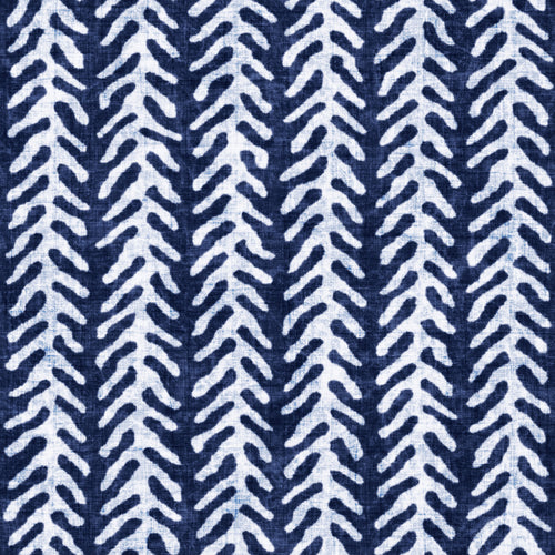 Indigo-Dyed Folk Herringbone Pattern