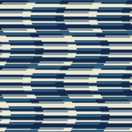 Tonal Blue Wavy Linear Blocks Pattern