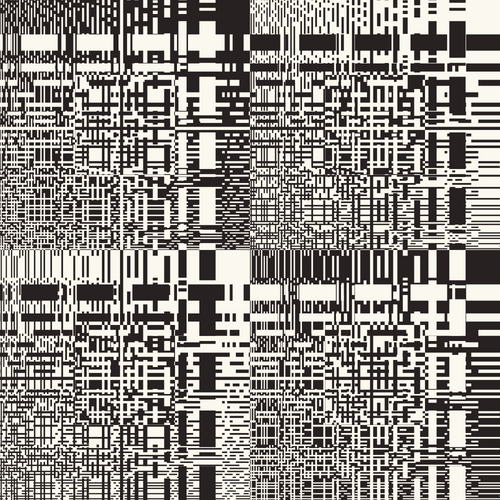 Monochrome Pixelated Checked Pattern