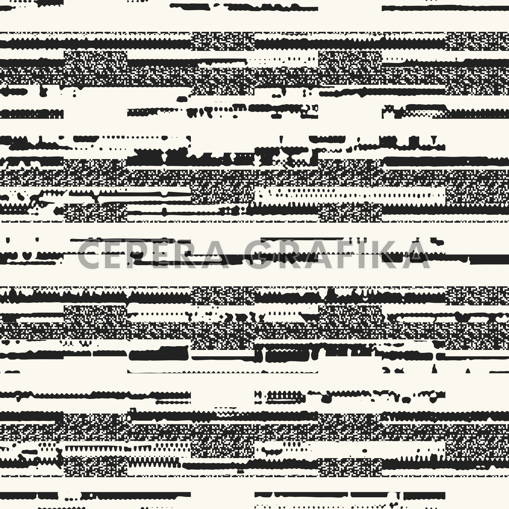 Monochrome Pixel Glitch Stripes Pattern