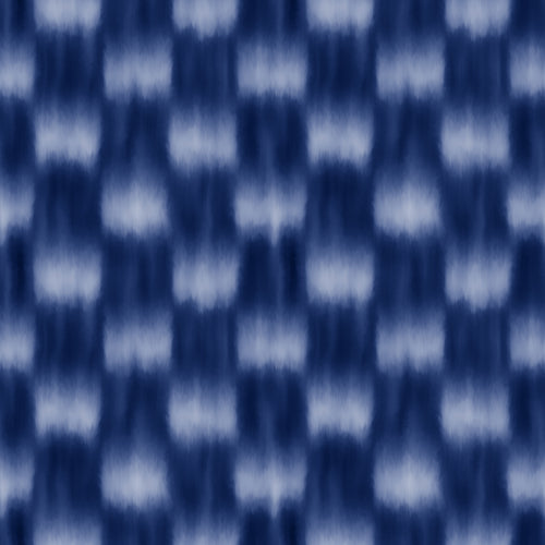 Washed Indigo Checkered Pattern
