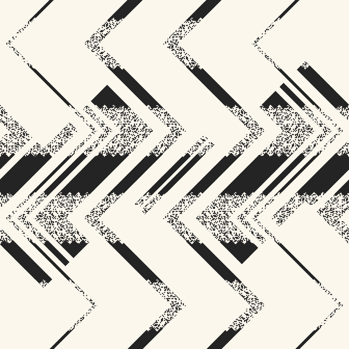 White Noise Textured Fragmented Zigzag Pattern